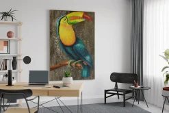 XXL Öl Gemälde 'Majestic Toucan' | Handgemaltes Unikat