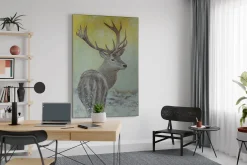 XXL Öl Gemälde 'Majestätischer Hirsch' | Handgemaltes Unikat