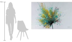 XXL Öl Gemälde 'Maple Leaf Splash' | Handgemaltes Unikat
