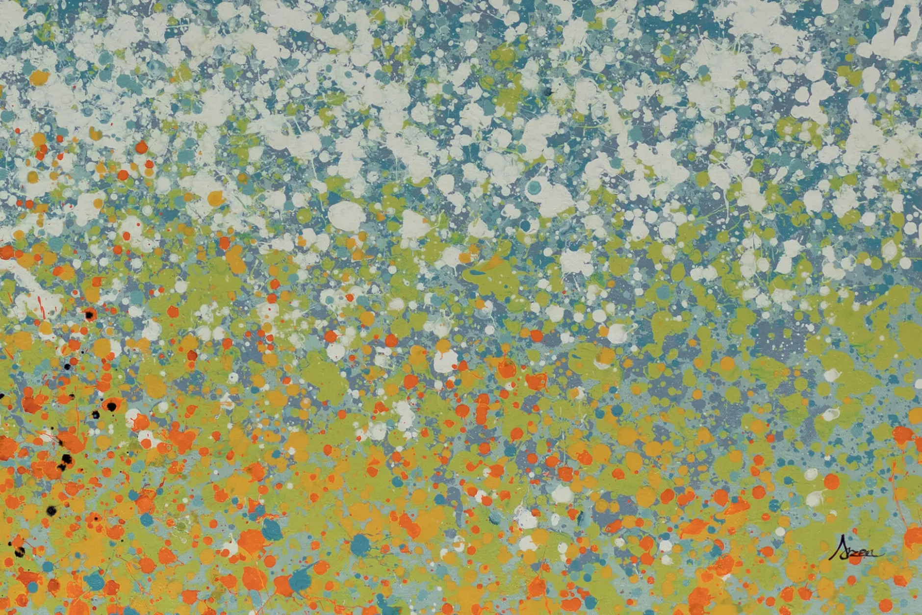 XXL Öl Gemälde 'Meadow of Colors' | Handgemaltes Unikat