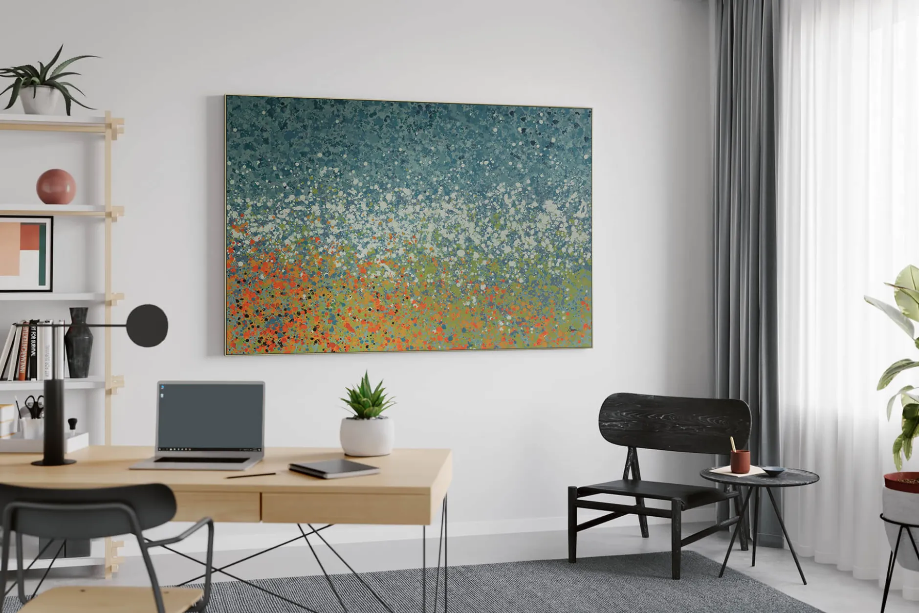 XXL Öl Gemälde 'Meadow of Colors' | Handgemaltes Unikat