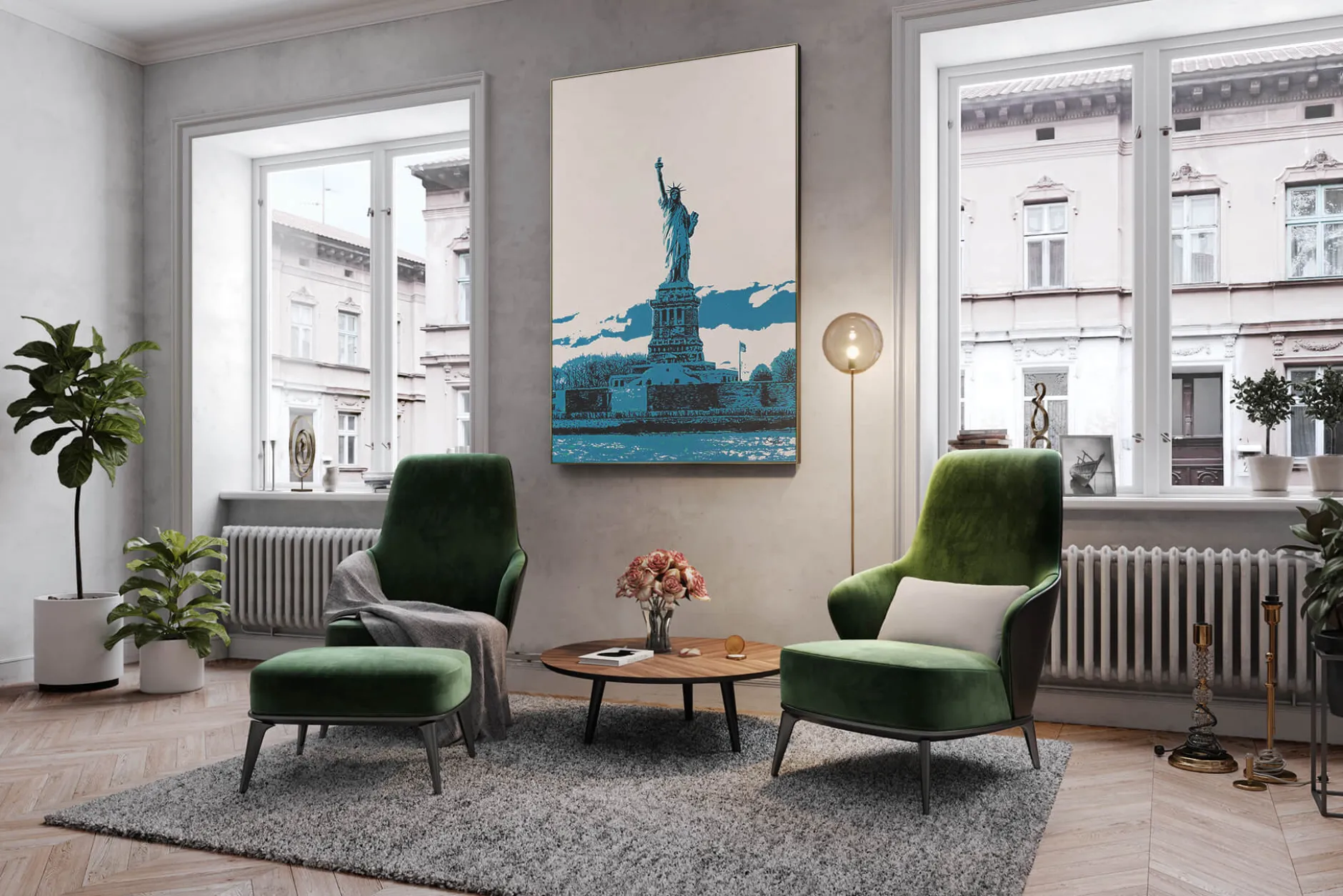 XXL Öl Gemälde 'Miss Liberty' | Handgemaltes Unikat