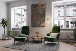 XXL Öl Gemälde 'Mondlichtmonstera' | Handgemaltes Unikat