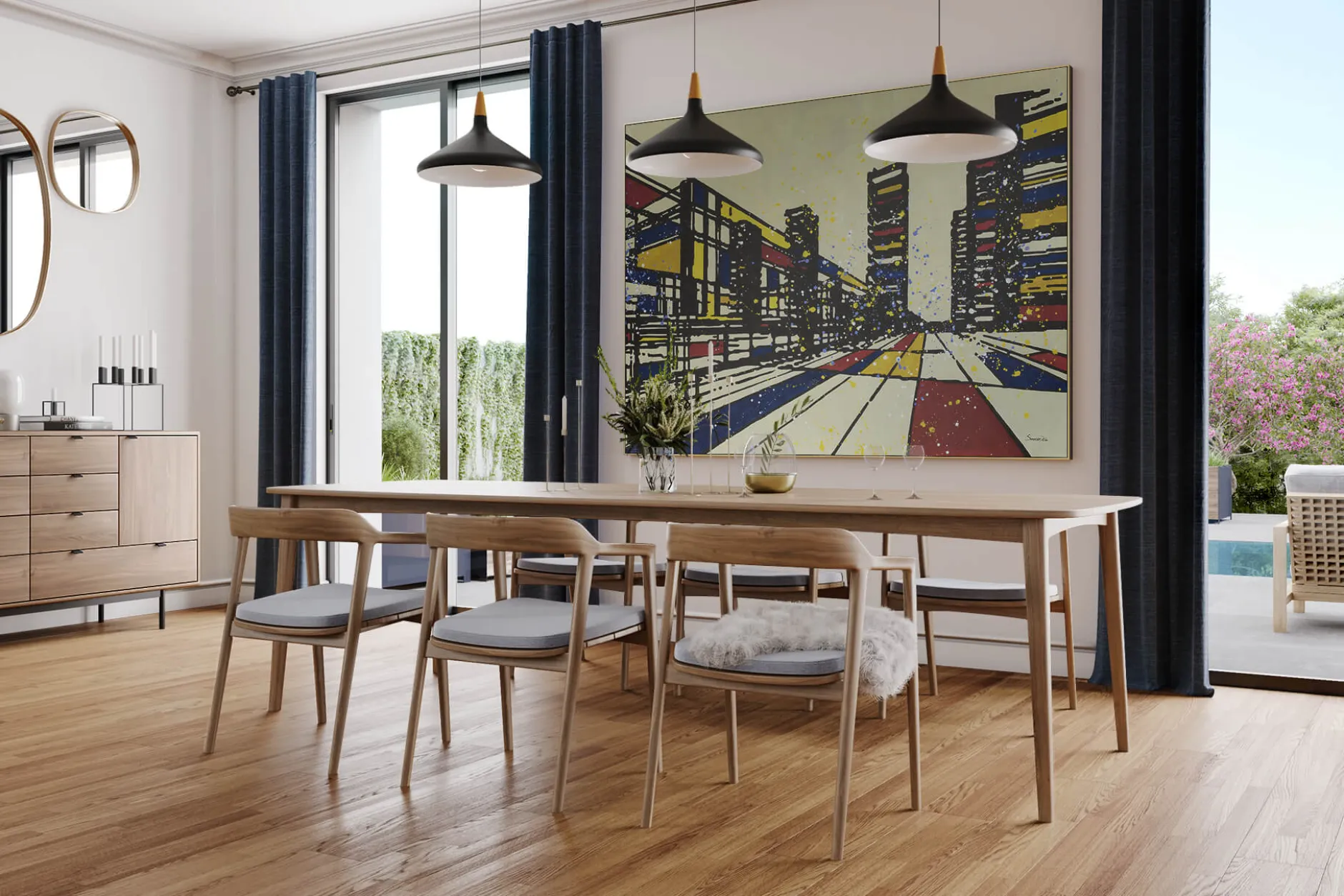 XXL Öl Gemälde 'Mondrian World' | Handgemaltes Unikat