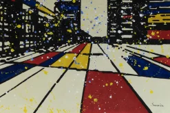 XXL Öl Gemälde 'Mondrian World' | Handgemaltes Unikat