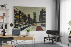 XXL Öl Gemälde 'Mondrian World' | Handgemaltes Unikat