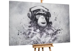 XXL Öl Gemälde 'Monkey Records' | Handgemaltes Unikat