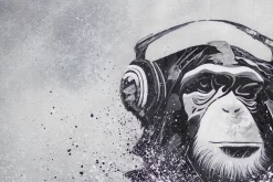 XXL Öl Gemälde 'Monkey Records' | Handgemaltes Unikat