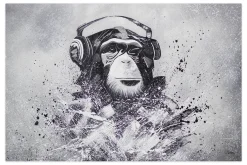 XXL Öl Gemälde 'Monkey Records' | Handgemaltes Unikat