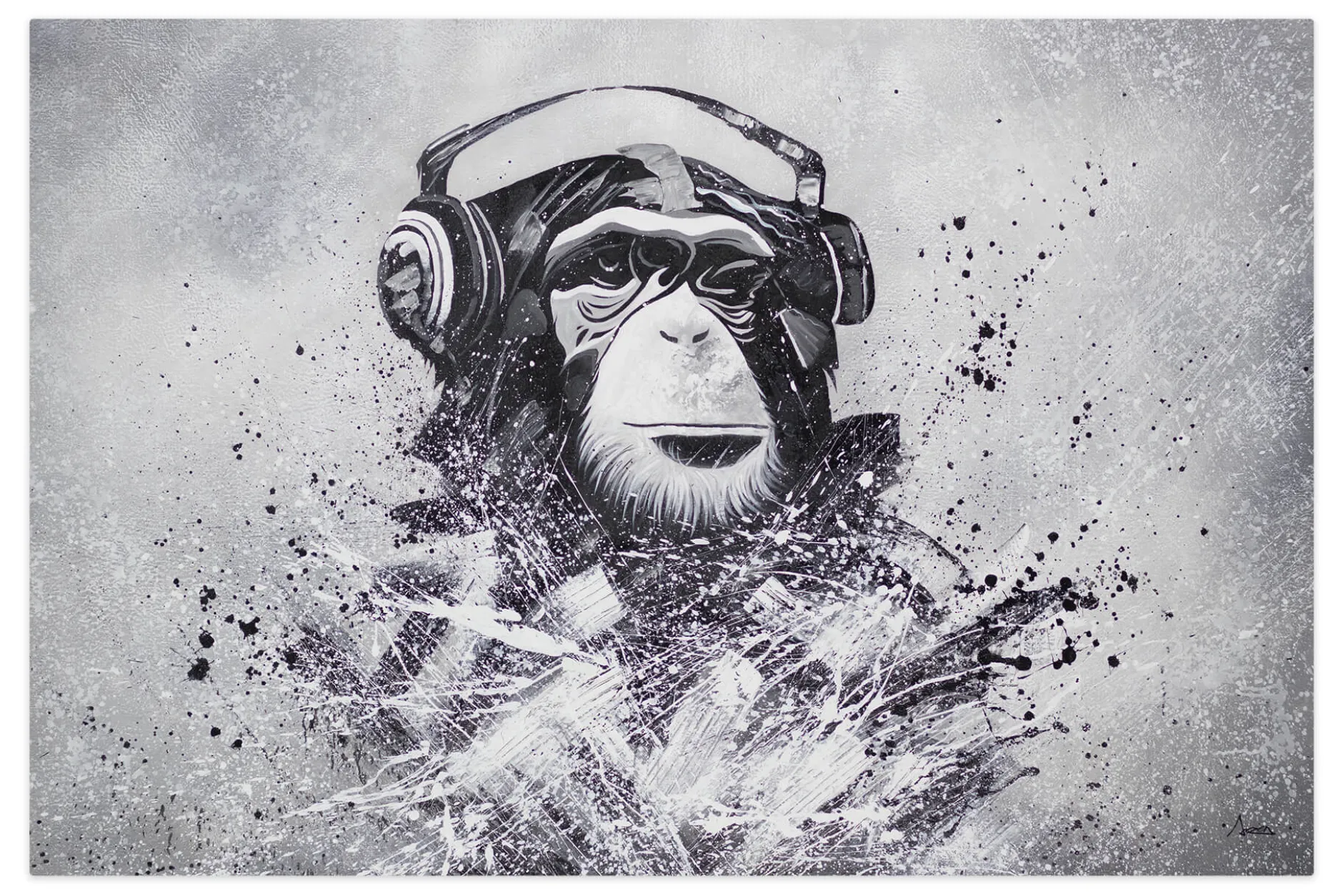 XXL Öl Gemälde 'Monkey Records' | Handgemaltes Unikat