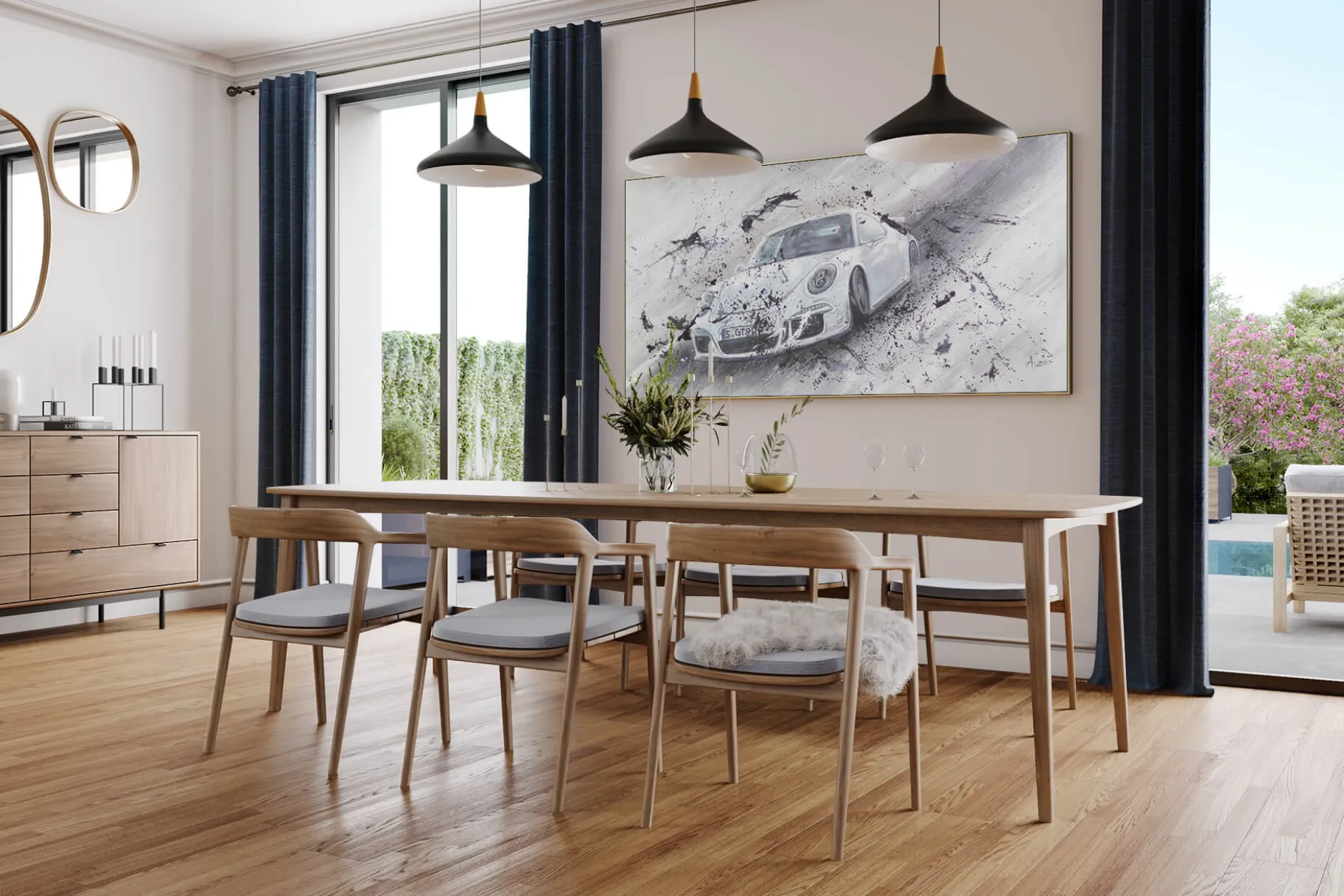 XXL Öl Gemälde 'Monochrome Rush' | Handgemaltes Unikat