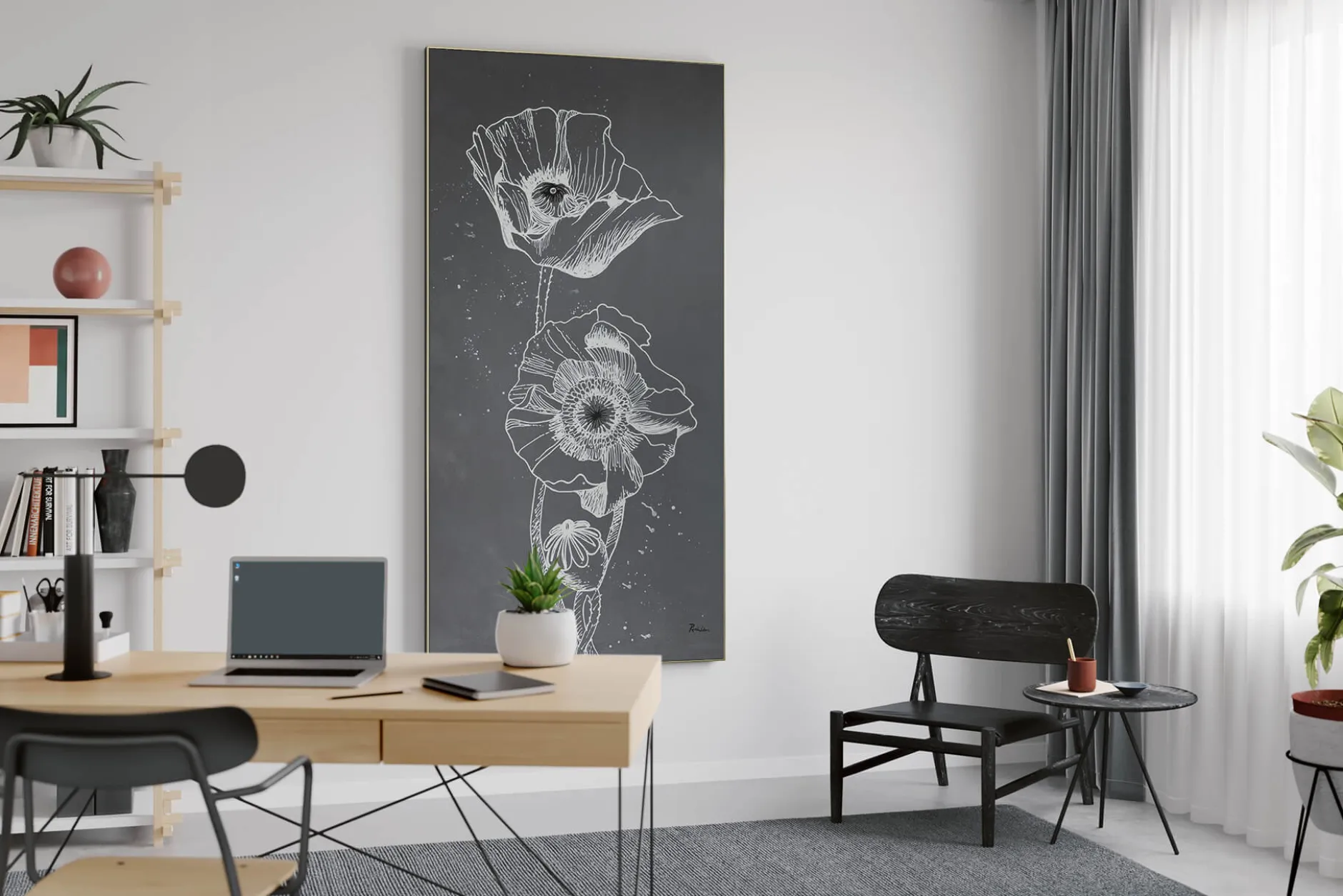 XXL Öl Gemälde 'Monochrome Schönheit' | Handgemaltes Unikat