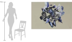 XXL Öl Gemälde 'Moonlight Butterflies' | Handgemaltes Unikat