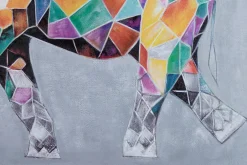 XXL Öl Gemälde 'Mosaic Elephant' | Handgemaltes Unikat