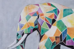 XXL Öl Gemälde 'Mosaic Elephant' | Handgemaltes Unikat