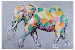 XXL Öl Gemälde 'Mosaic Elephant' | Handgemaltes Unikat