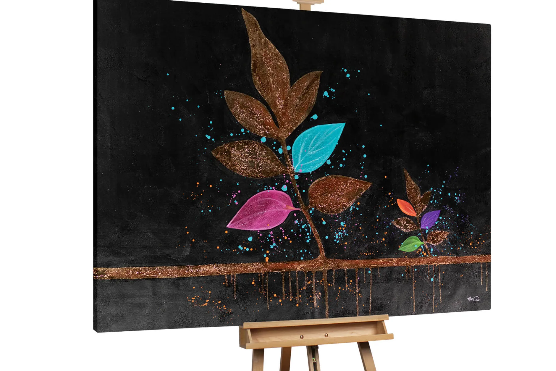 XXL Öl Gemälde 'Natures Galaxy' | Handgemaltes Unikat