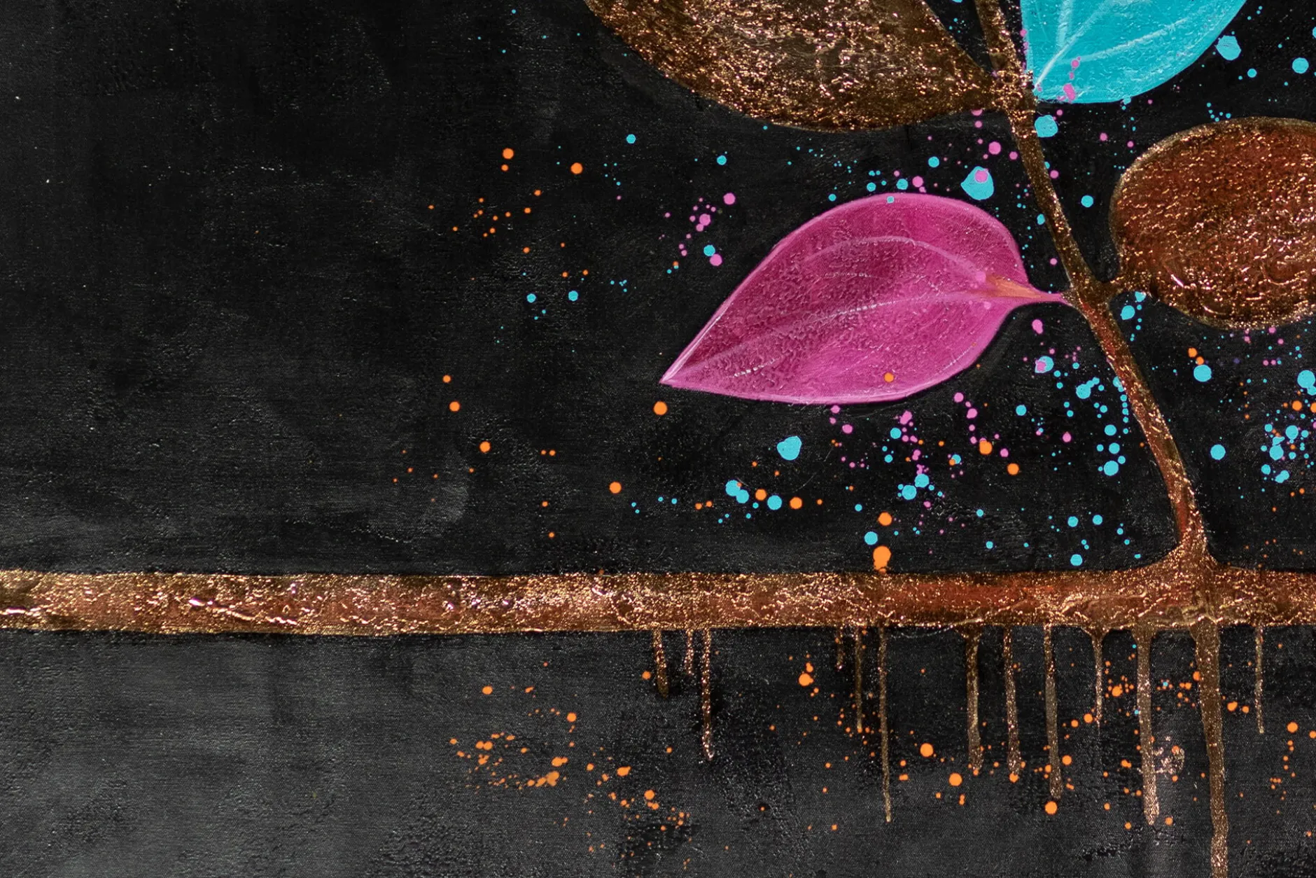 XXL Öl Gemälde 'Natures Galaxy' | Handgemaltes Unikat