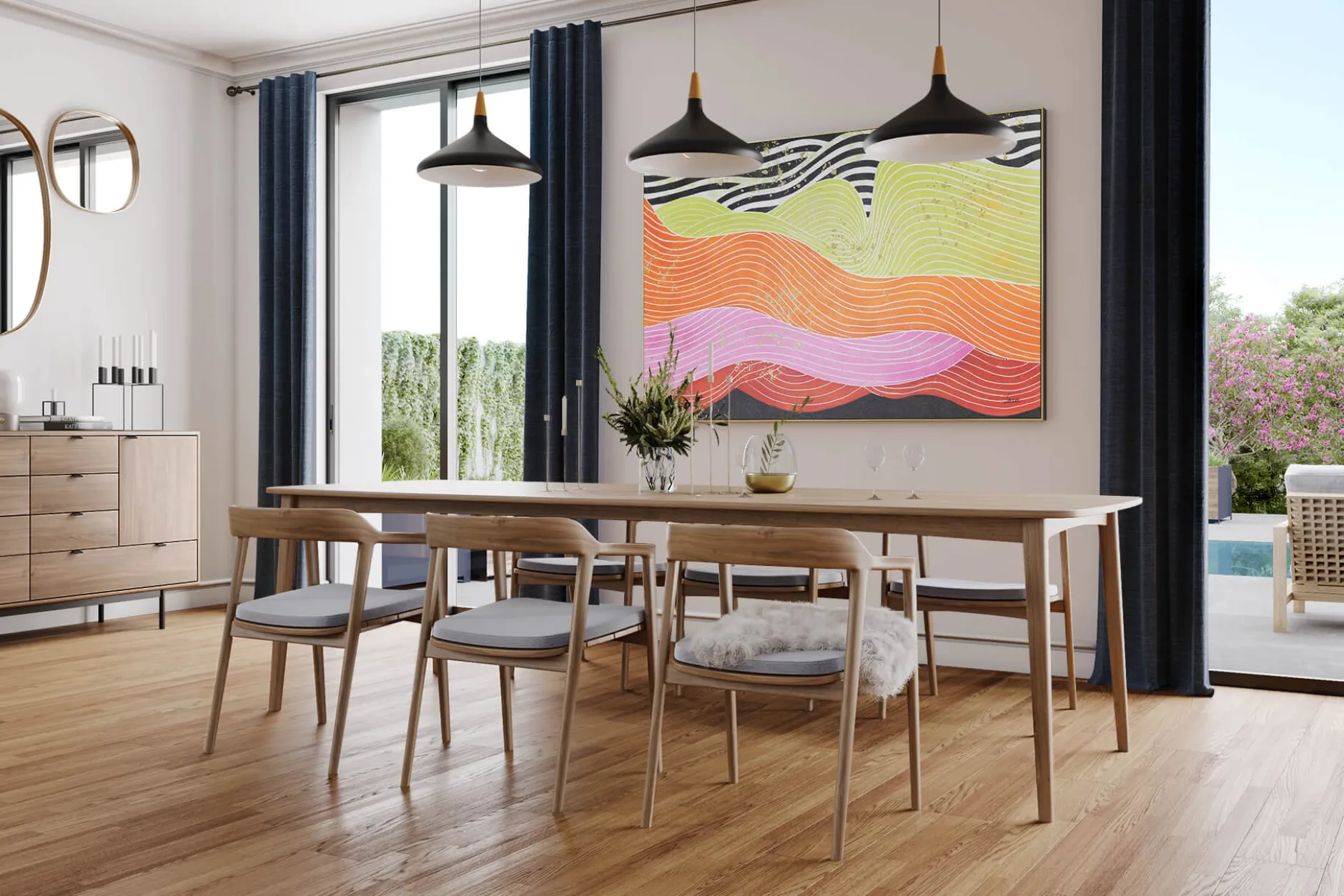 XXL Öl Gemälde 'Neon Colour Play' | Handgemaltes Unikat