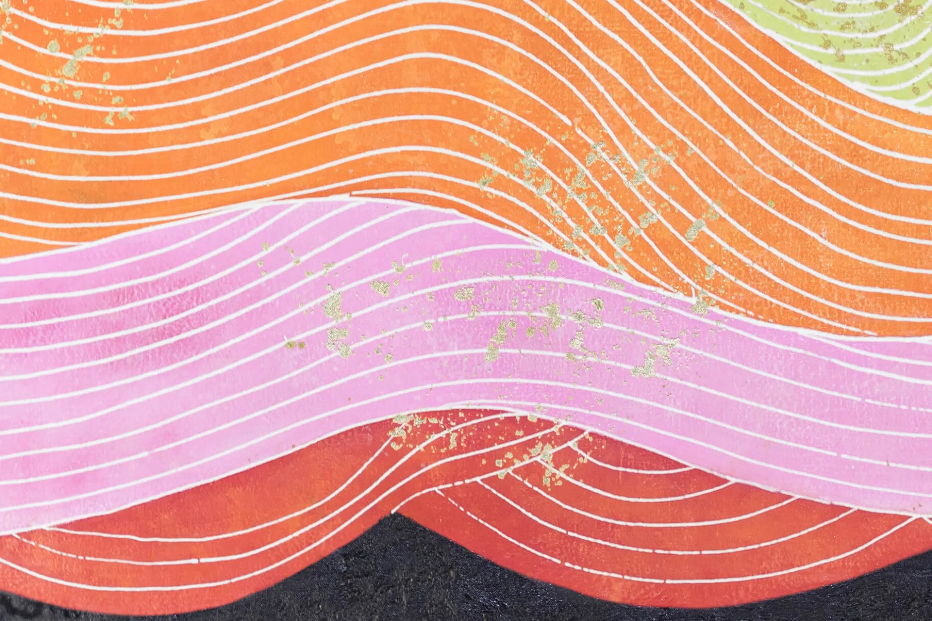 XXL Öl Gemälde 'Neon Colour Play' | Handgemaltes Unikat