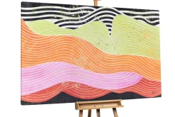 XXL Öl Gemälde 'Neon Colour Play' | Handgemaltes Unikat