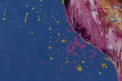 XXL Öl Gemälde 'Neon Deer' | Handgemaltes Unikat