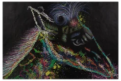 XXL Öl Gemälde 'Neon Giraffe' | Handgemaltes Unikat