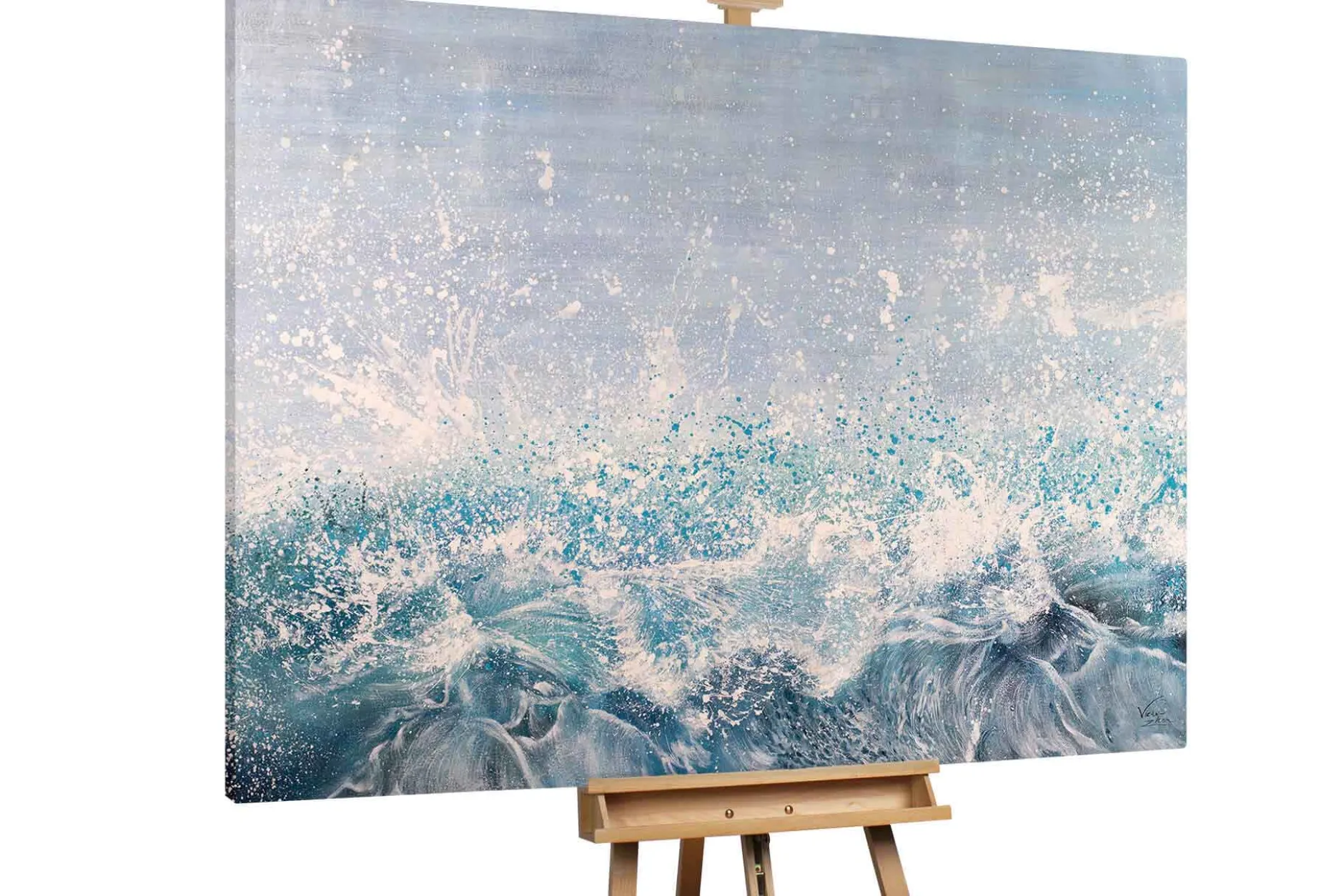 XXL Öl Gemälde 'Neptune's Wrath' | Handgemaltes Unikat