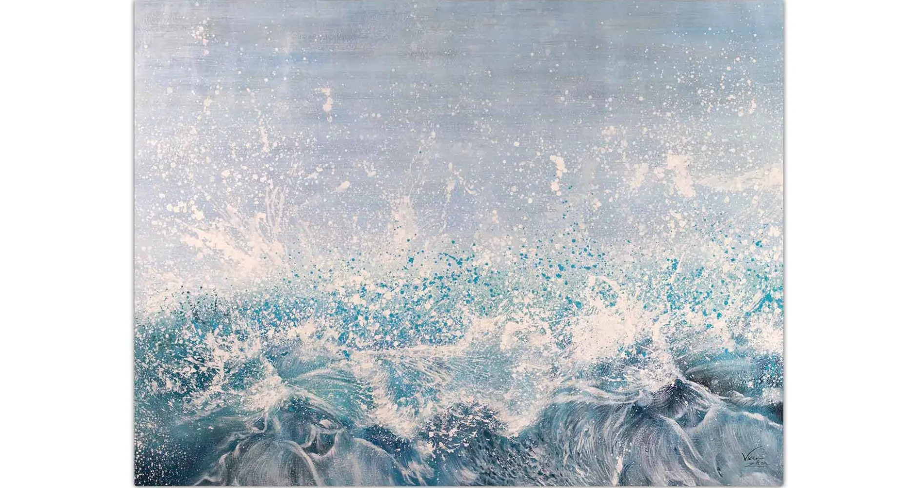 XXL Öl Gemälde 'Neptune's Wrath' | Handgemaltes Unikat