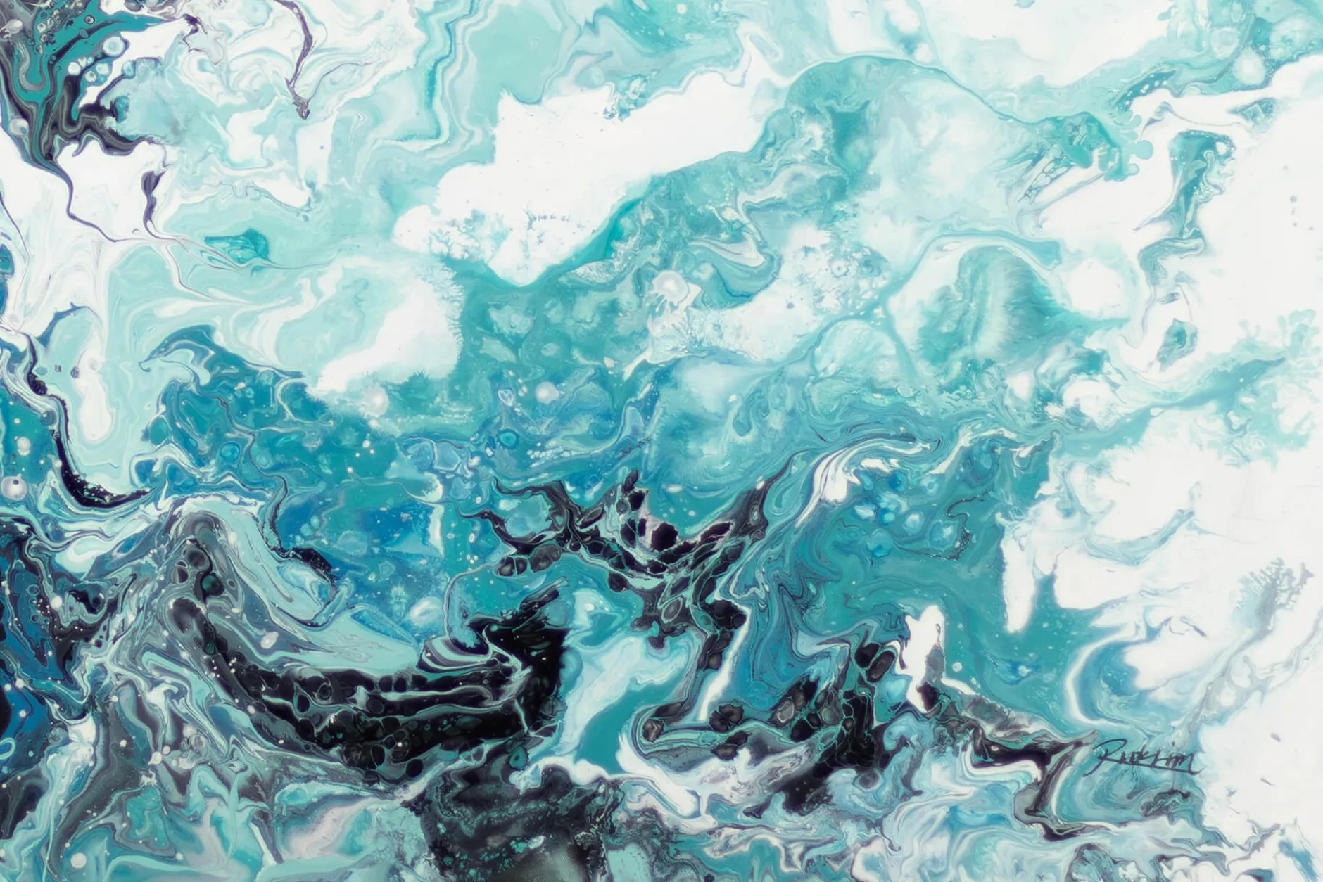 XXL Öl Gemälde 'Nerites' Affections' | Handgemaltes Unikat