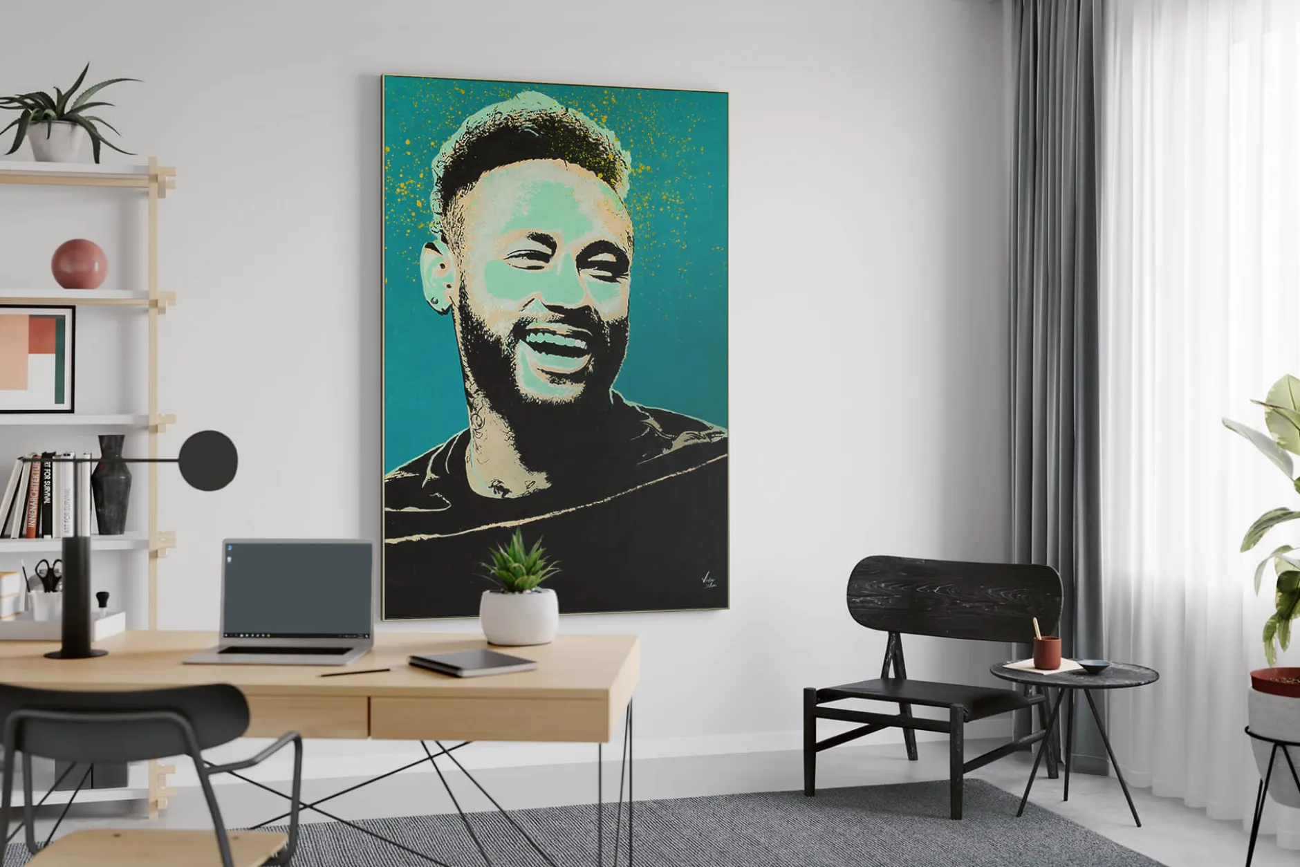 XXL Öl Gemälde 'Neymar’s Joy' | Handgemaltes Unikat