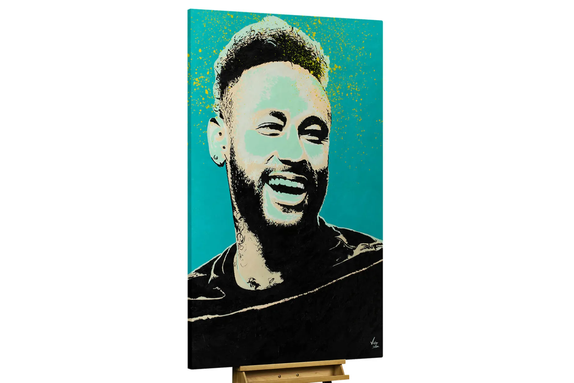 XXL Öl Gemälde 'Neymar’s Joy' | Handgemaltes Unikat