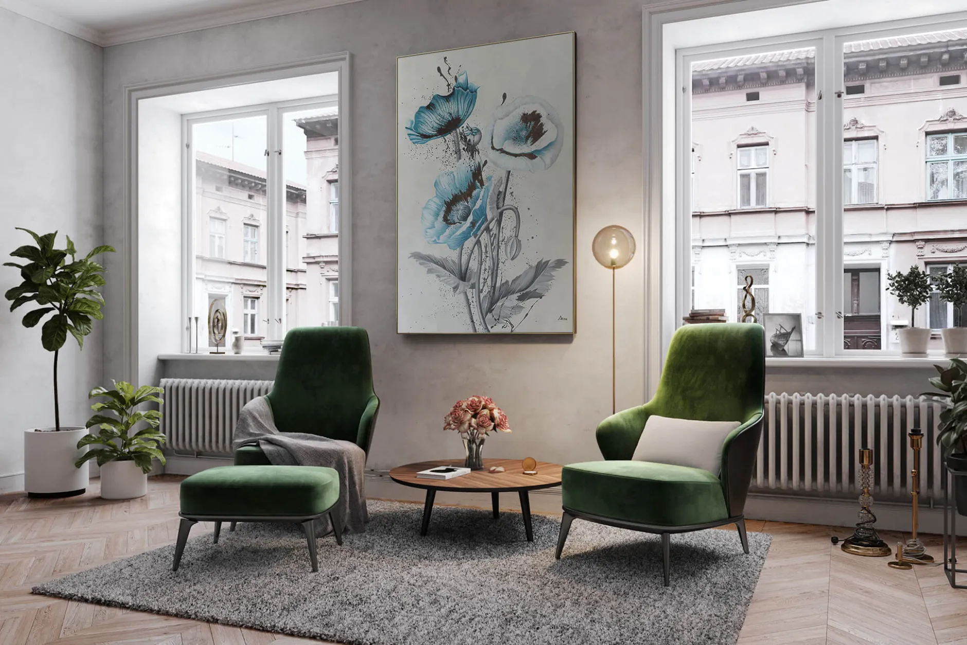 XXL Öl Gemälde 'Notes of Flora' | Handgemaltes Unikat