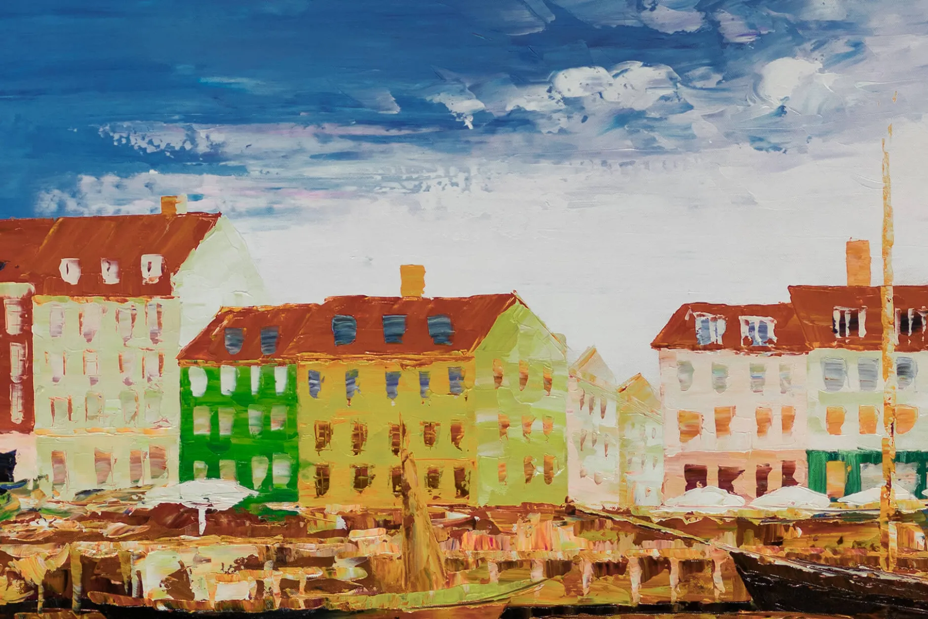 XXL Öl Gemälde 'Oase des Friedens' | Handgemaltes Unikat