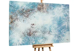 XXL Öl Gemälde 'Ocean Fireworks' | Handgemaltes Unikat
