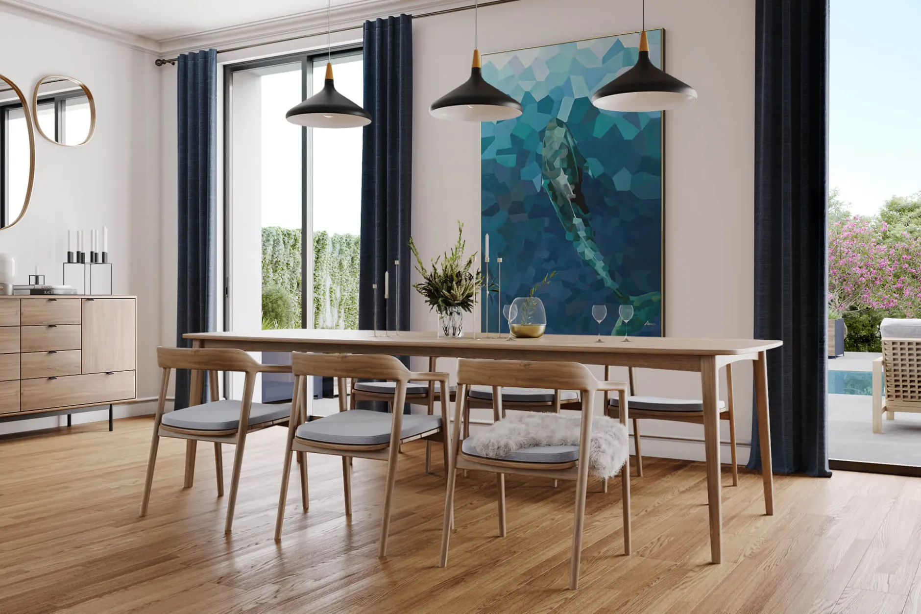 XXL Öl Gemälde 'Ocean Shades' | Handgemaltes Unikat
