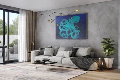 XXL Öl Gemälde 'Octopus Adventure' | Handgemaltes Unikat