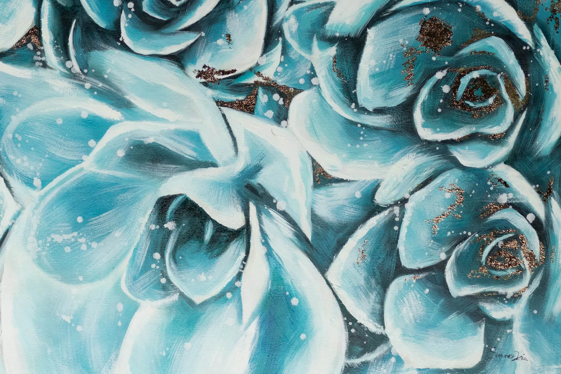 XXL Öl Gemälde 'Ode to Roses' | Handgemaltes Unikat