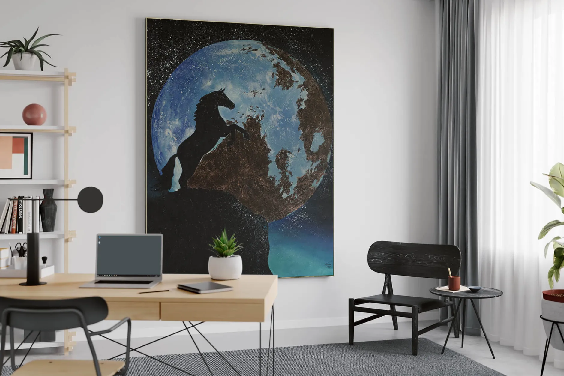 XXL Öl Gemälde 'On Top of the World' | Handgemaltes Unikat