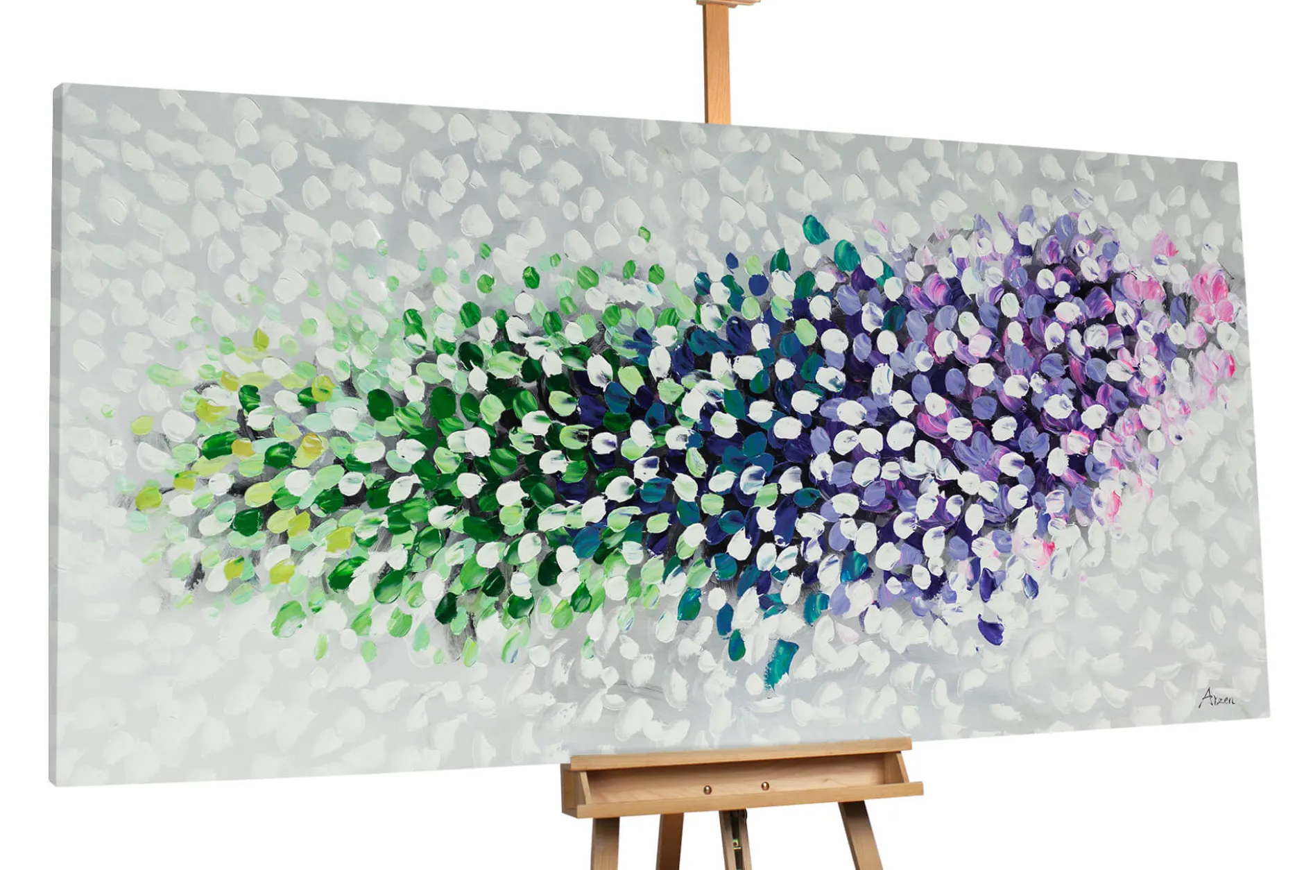 XXL Öl Gemälde 'Optical Blossoming' | Handgemaltes Unikat