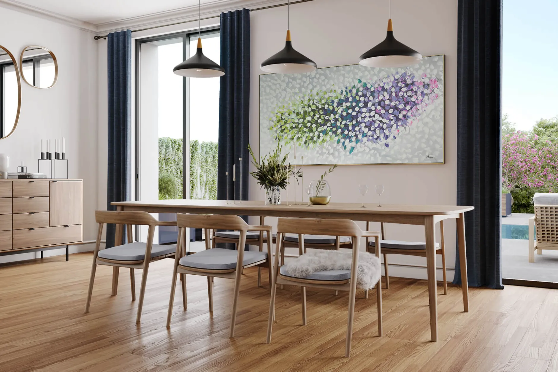 XXL Öl Gemälde 'Optical Blossoming' | Handgemaltes Unikat
