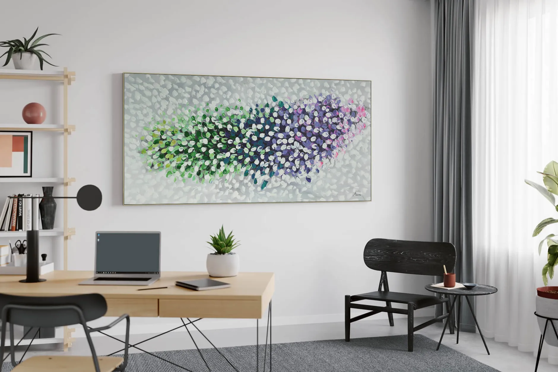 XXL Öl Gemälde 'Optical Blossoming' | Handgemaltes Unikat