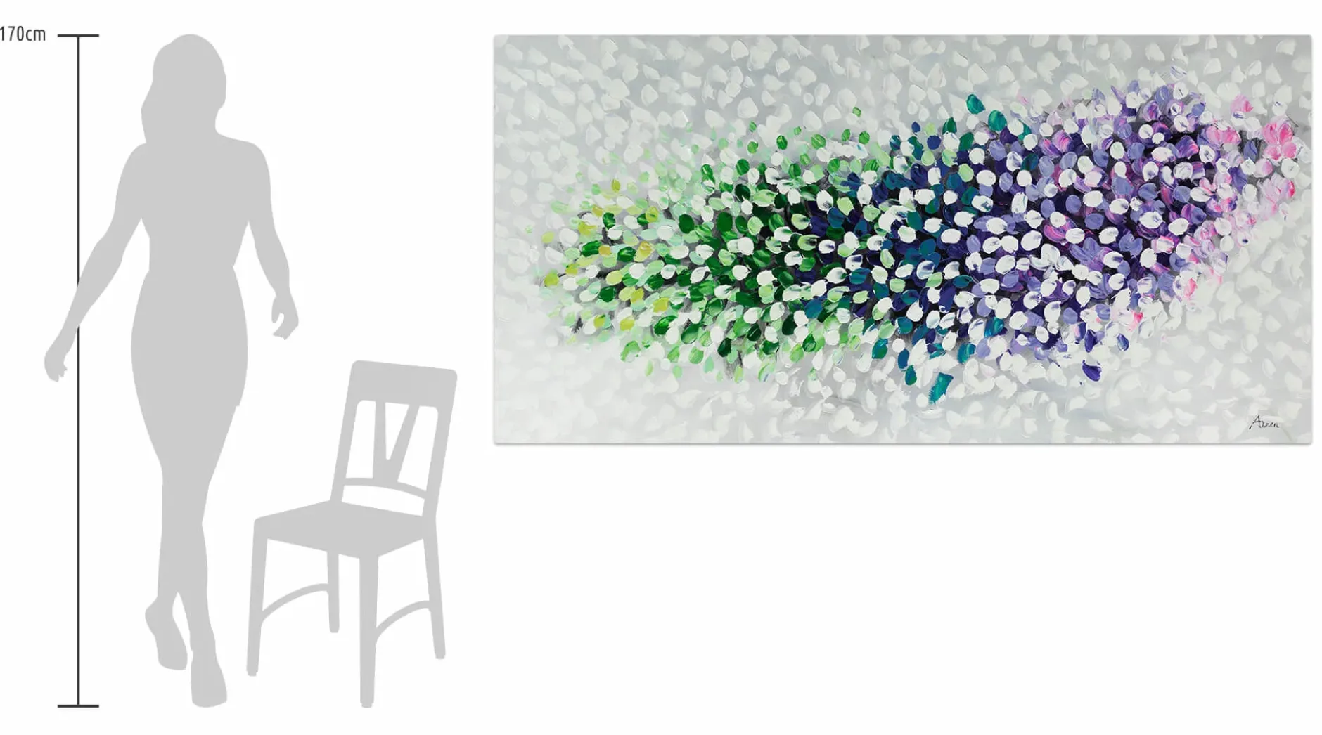 XXL Öl Gemälde 'Optical Blossoming' | Handgemaltes Unikat