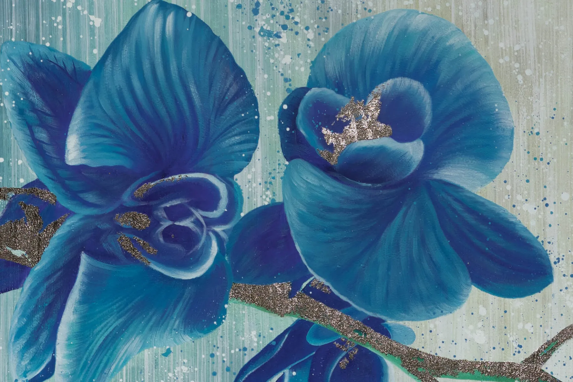 XXL Öl Gemälde 'Orchideenpracht' | Handgemaltes Unikat
