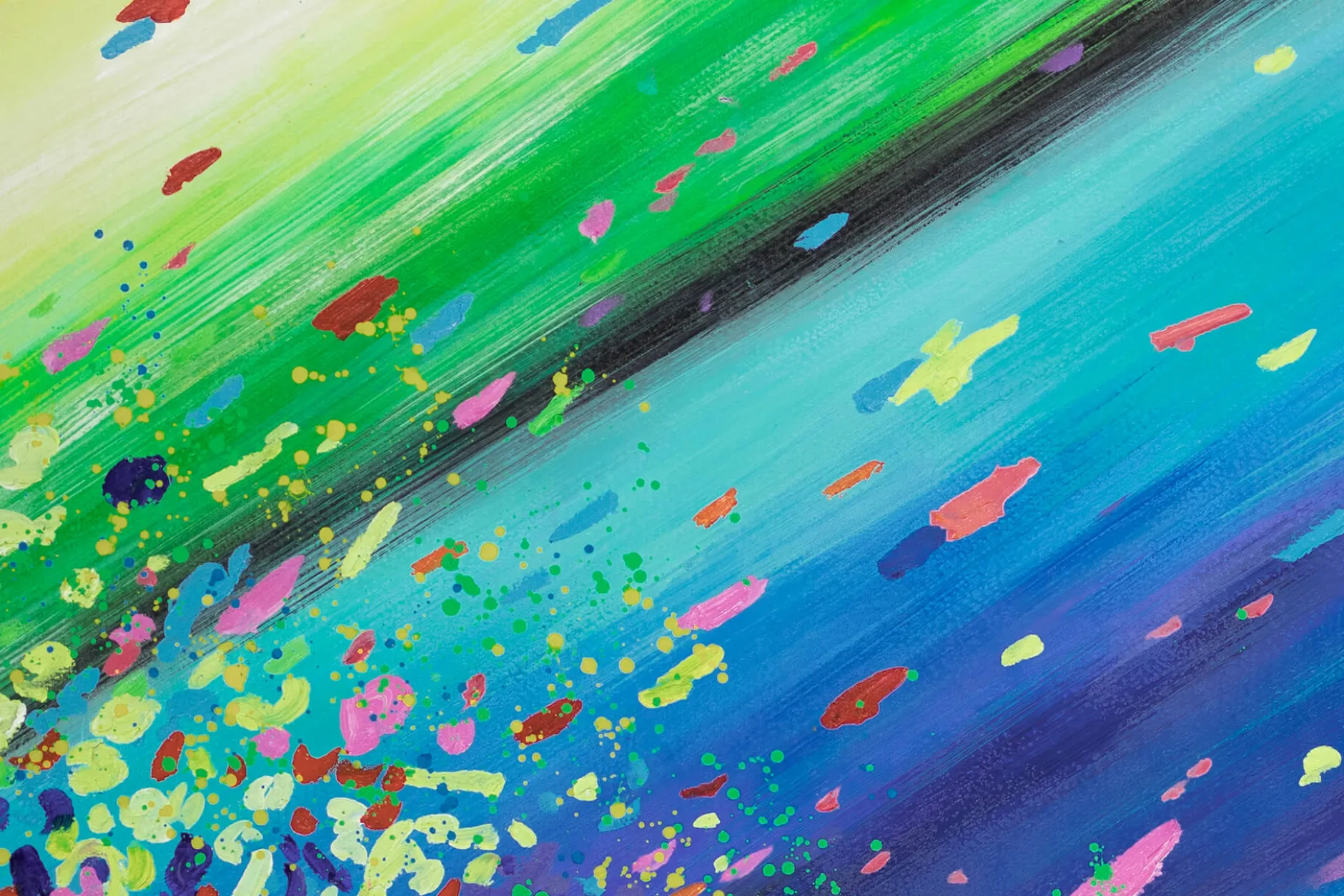 XXL Öl Gemälde 'Origin of the Rainbow' | Handgemaltes Unikat