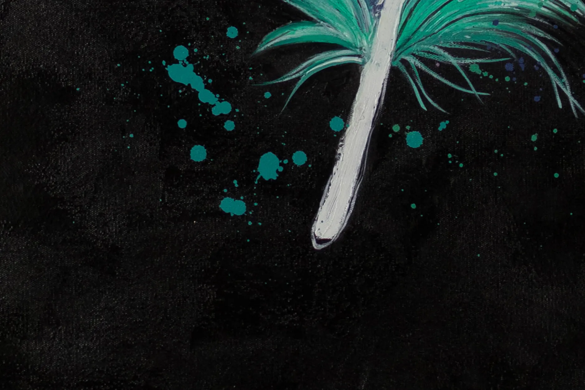 XXL Öl Gemälde 'Paradise Feather' | Handgemaltes Unikat