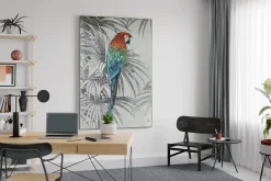 XXL Öl Gemälde 'Parrot Magic' | Handgemaltes Unikat