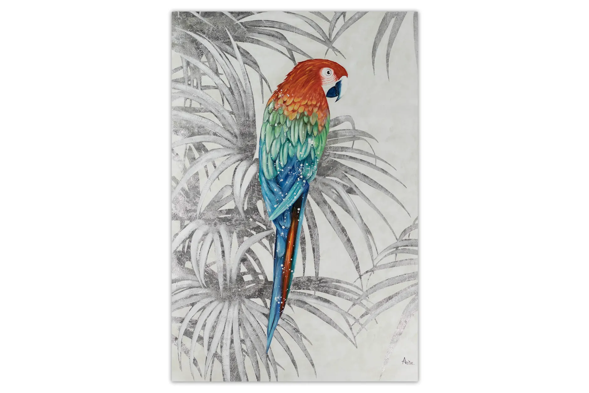 XXL Öl Gemälde 'Parrot Magic' | Handgemaltes Unikat