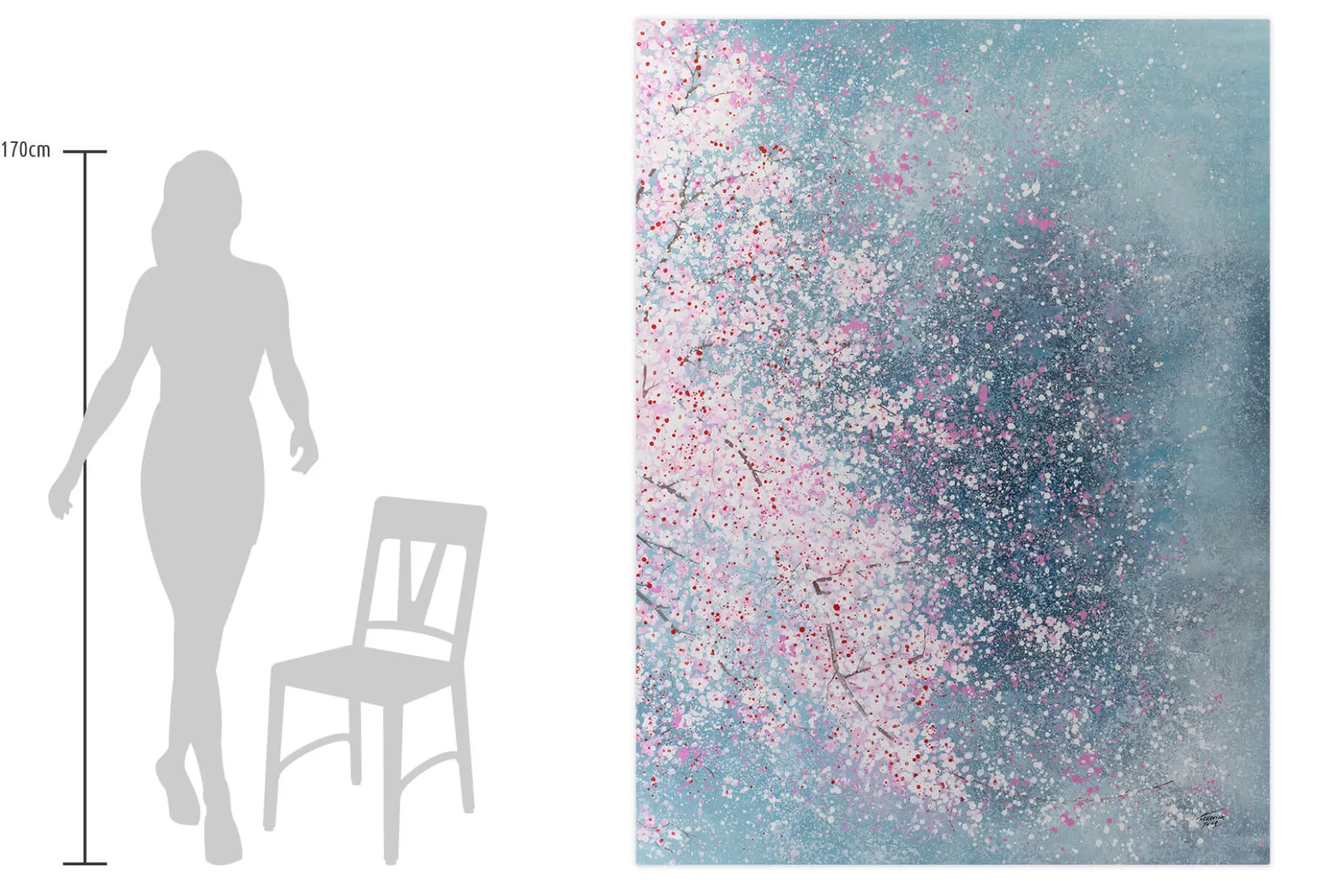 XXL Öl Gemälde 'Pastel Blossoms' | Handgemaltes Unikat