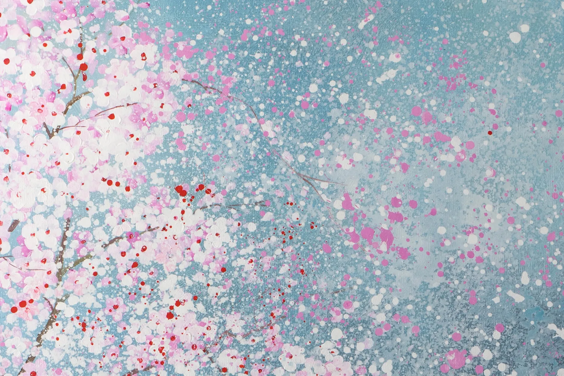 XXL Öl Gemälde 'Pastel Blossoms' | Handgemaltes Unikat